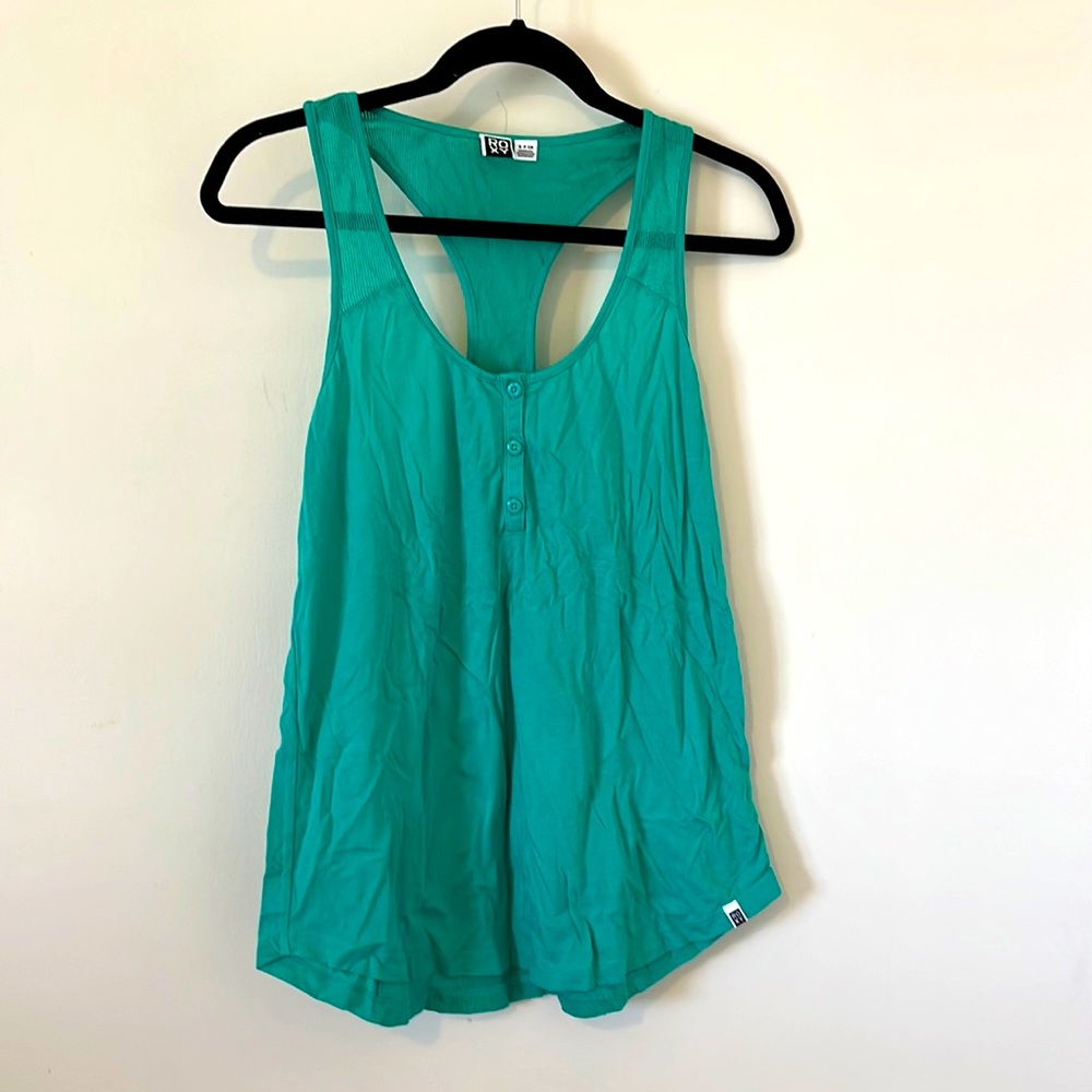 Brand new Roxy racer back green tank top Small